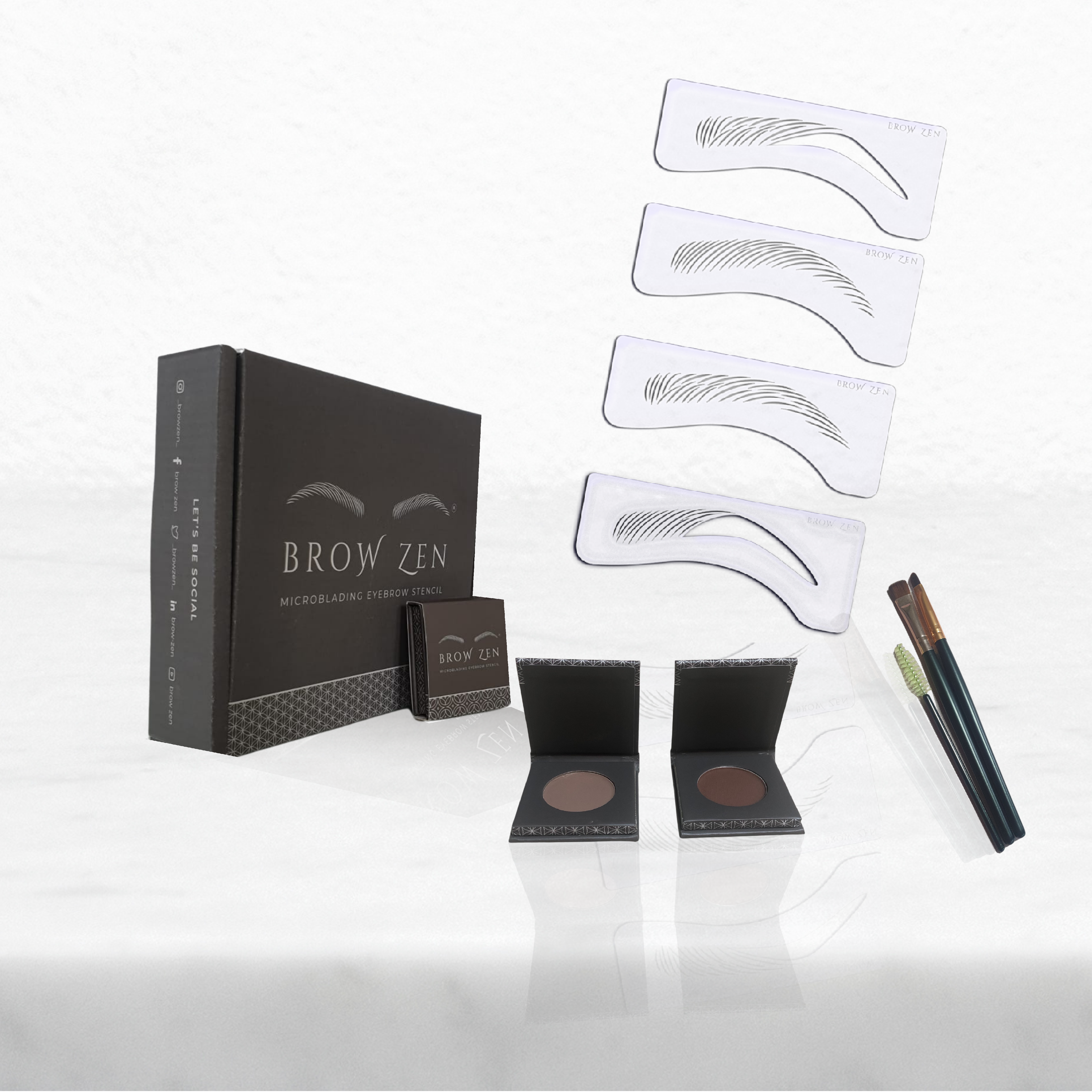 Macs Professional Dellux Eye Brow Complete Kit Include One Eye